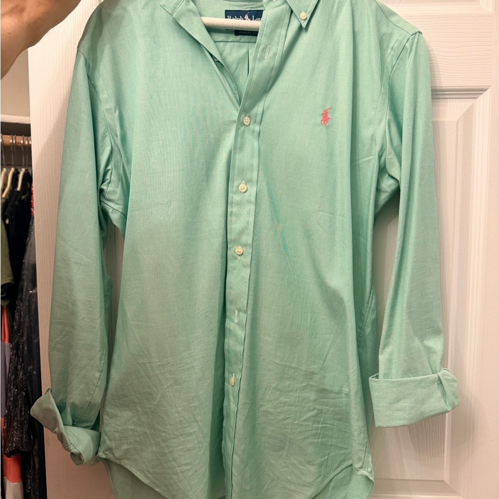 Ralph Lauren Mint Green Classic Fit Shirt